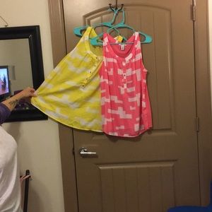 2 Kenneth Cole sleeveless silky tops.